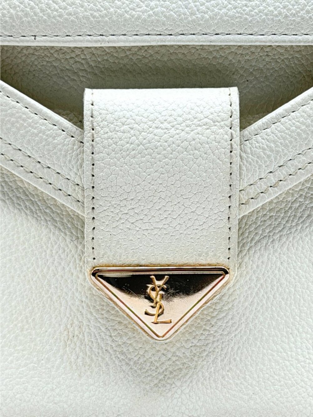 YVES SAINT LAURENT Vintage White/Ivory Clutch - Picture 6 of 8